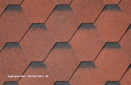 Superglass Hex Tile Red Ultra