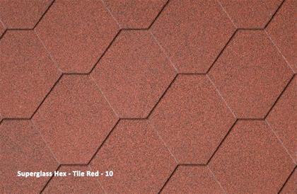Superglass Hex Tile Red